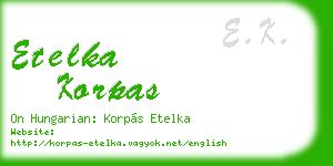 etelka korpas business card