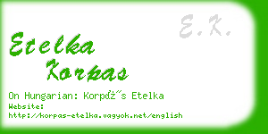 etelka korpas business card